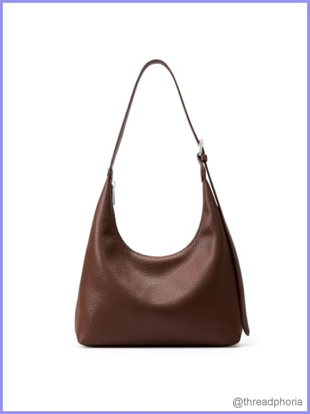 Women's Crescent Hobo Tote Bag Vegan Leather Zipper Crossbody